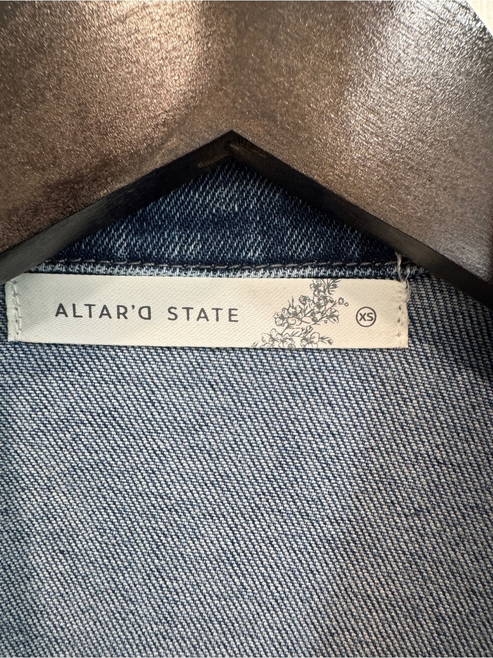 Altar’d State Denim Zip Front Mini Dress XS NWT - Picture 4 of 6